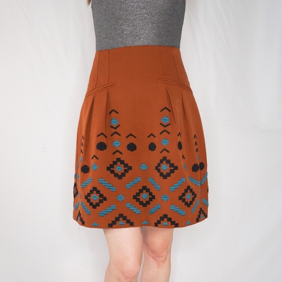 Nanette Lepore Dresses & Skirts - Nanette Lepore Embroidered South Western Skirt 010
